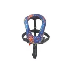 PLASTIMO GILET AUTOMATIQUE EVO JUNIOR BLEU - HARNAIS + SOUS CUTALE -Célèbre Pêche Magasin gilet automatique evo junior bleu harnais sous cutale 1