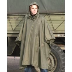 Poncho étanche à Capuche - Vert - Mil-Tec -Célèbre Pêche Magasin poncho etanche a capuche vert mil tec 1