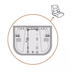 SIÈGE PILOTE DELUXE - BLANC / BLEU -Célèbre Pêche Magasin siege pilote deluxe blanc bleu 5