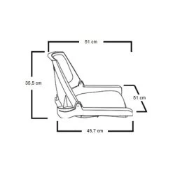 SIÈGE PILOTE RABATTABLE BLANC -Célèbre Pêche Magasin siege pilote rabattable blanc 5